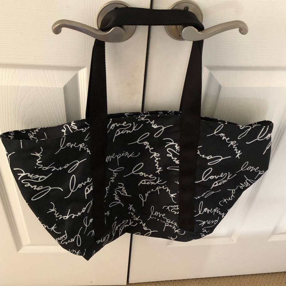 Black Script Tote Bag - Victoria Secret - Picture 2 of 3